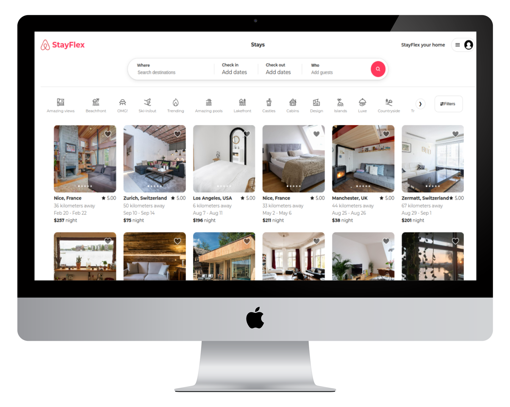 StayFlex – Airbnb Clone